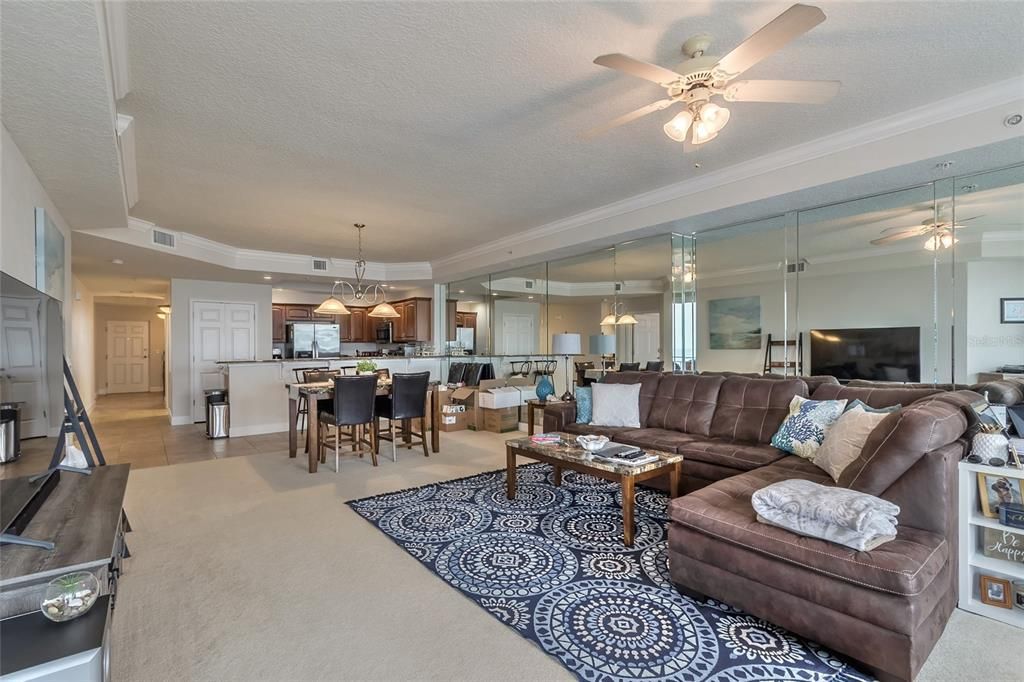 Dining room, Interior, Kitchen, Living room, Pendant Lights, Recessed Lighting, Stainless Steel Appliances