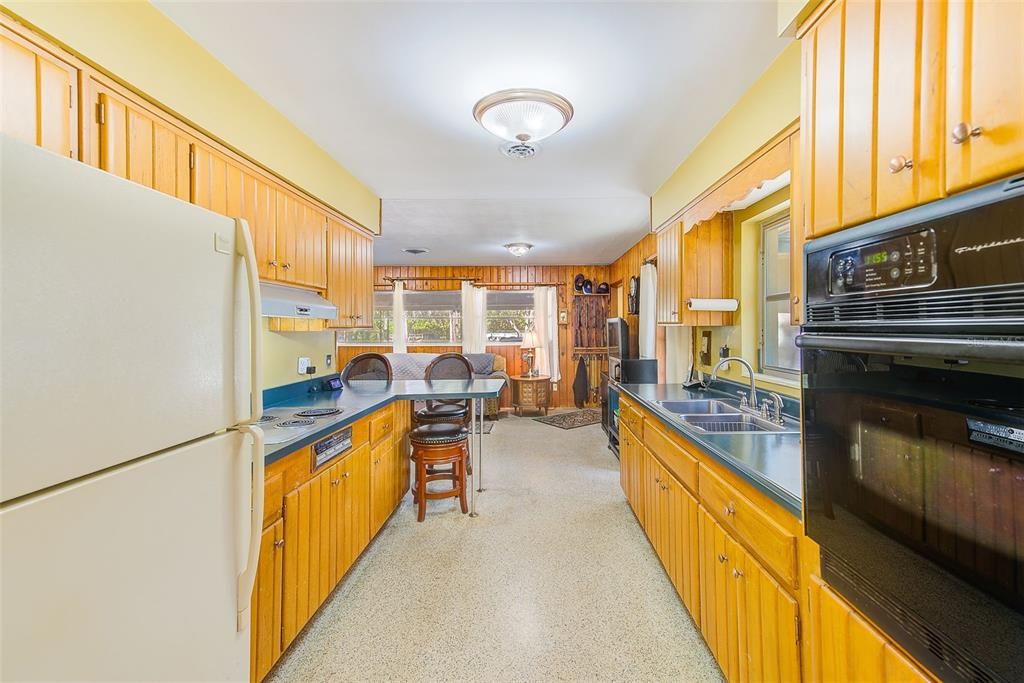 Interior, Kitchen, Wooden Walls