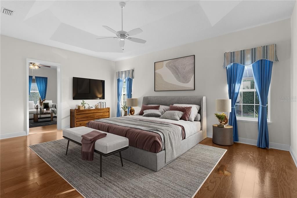 Bedroom, Interior, Wood Texture Flooring