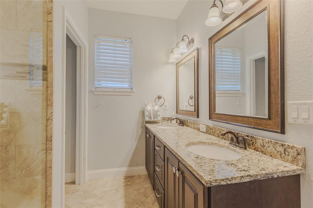Bathroom, Dual Sink Vanities, Glass Shower, Interior