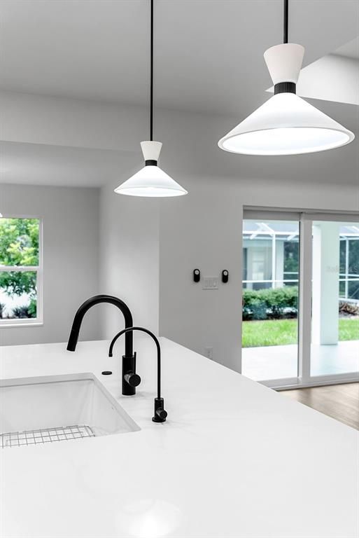 Interior, Pendant Lights, Wood Texture Flooring