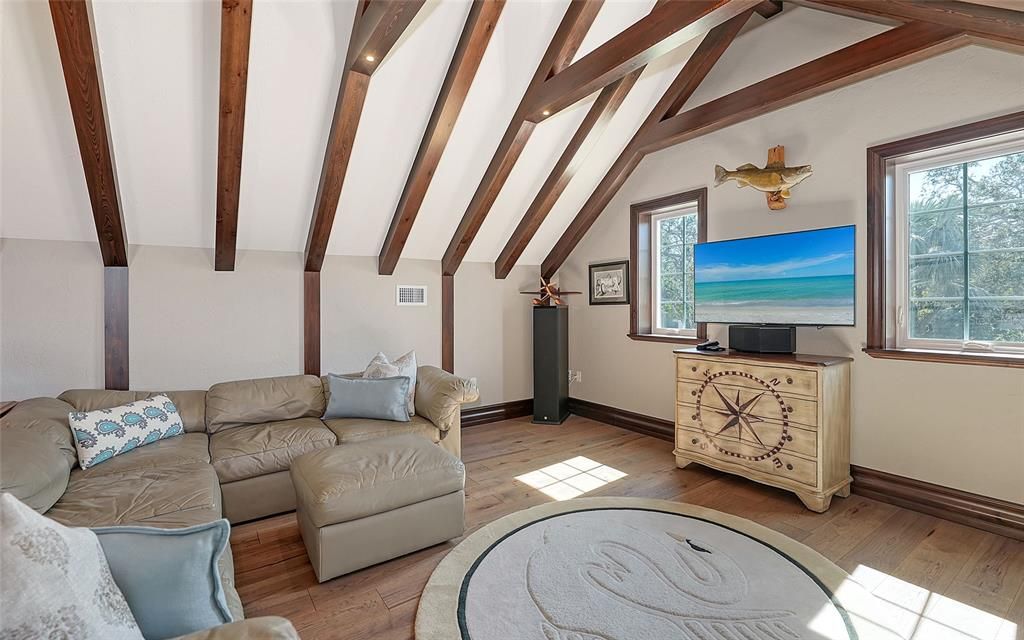 Interior, Living room, Wooden Beams, Wood Texture Flooring