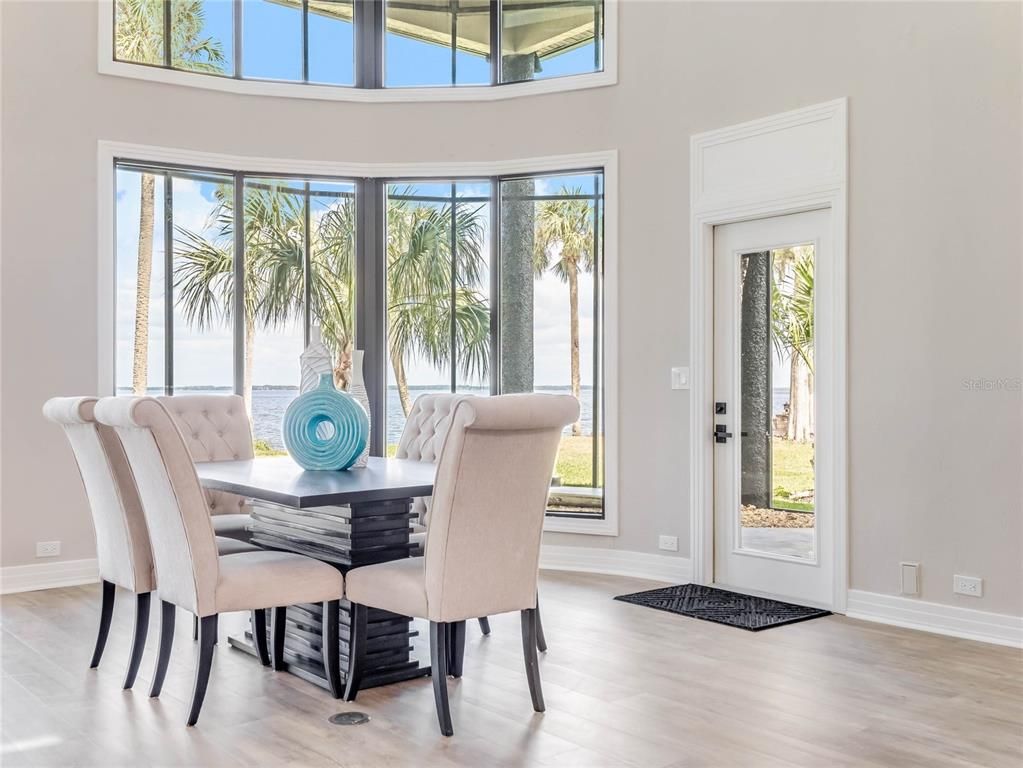 Dining room, Interior, Wood Texture Flooring