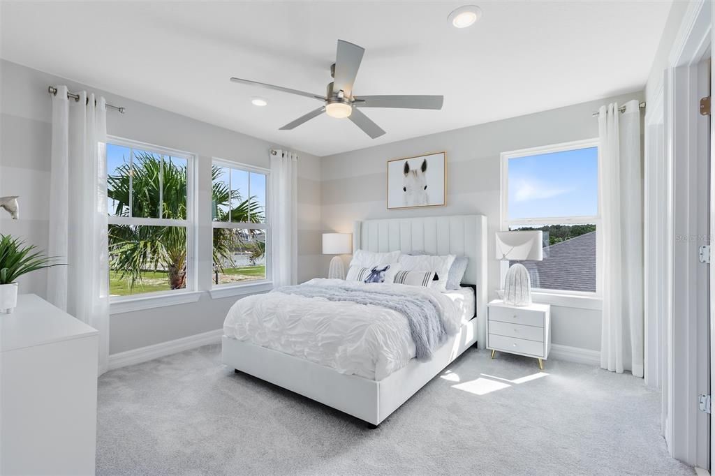 Bedroom, Interior, Recessed Lighting