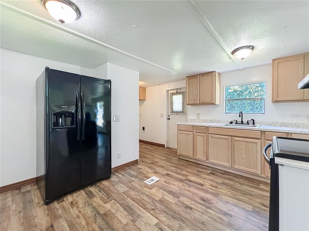 Interior, Kitchen, Wood Texture Flooring