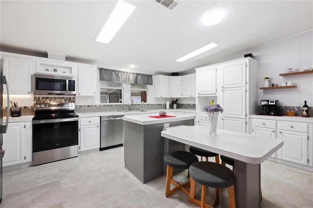 Interior, Kitchen, Recessed Lighting, Stainless Steel Appliances