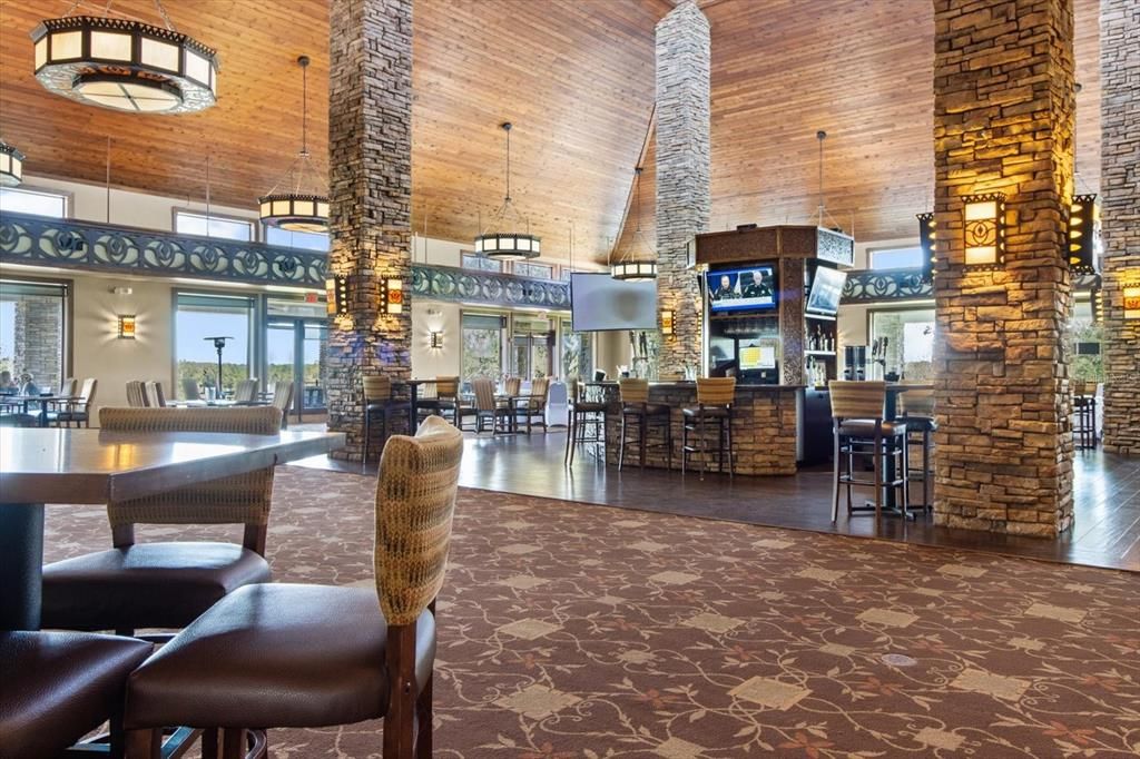 Dining room, Interior, Pendant Lights, Wooden Ceilings, Wood Texture Flooring, Wooden Walls