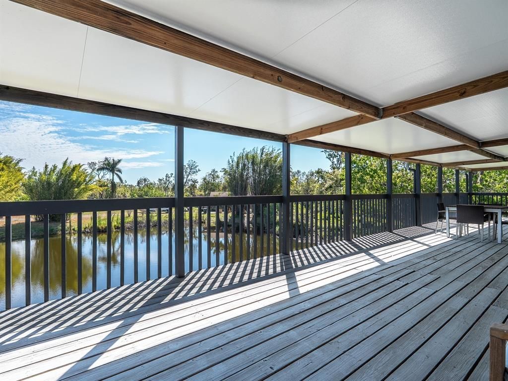 Interior, Sun Room, Water, Wooden Beams, Wood Texture Flooring