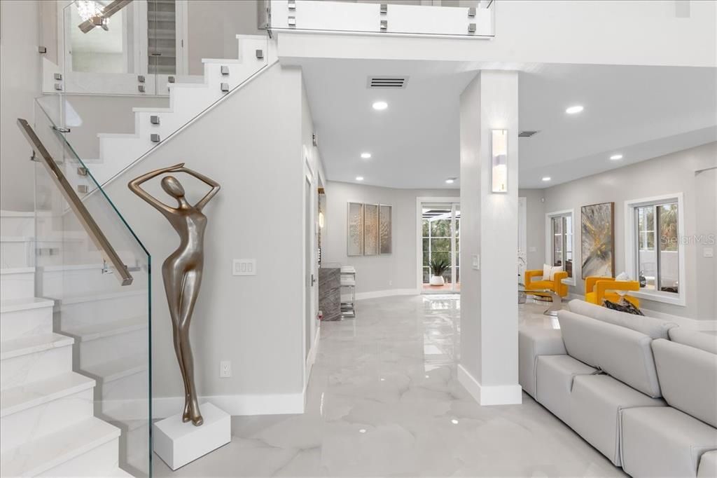 Interior, Marble, Recessed Lighting