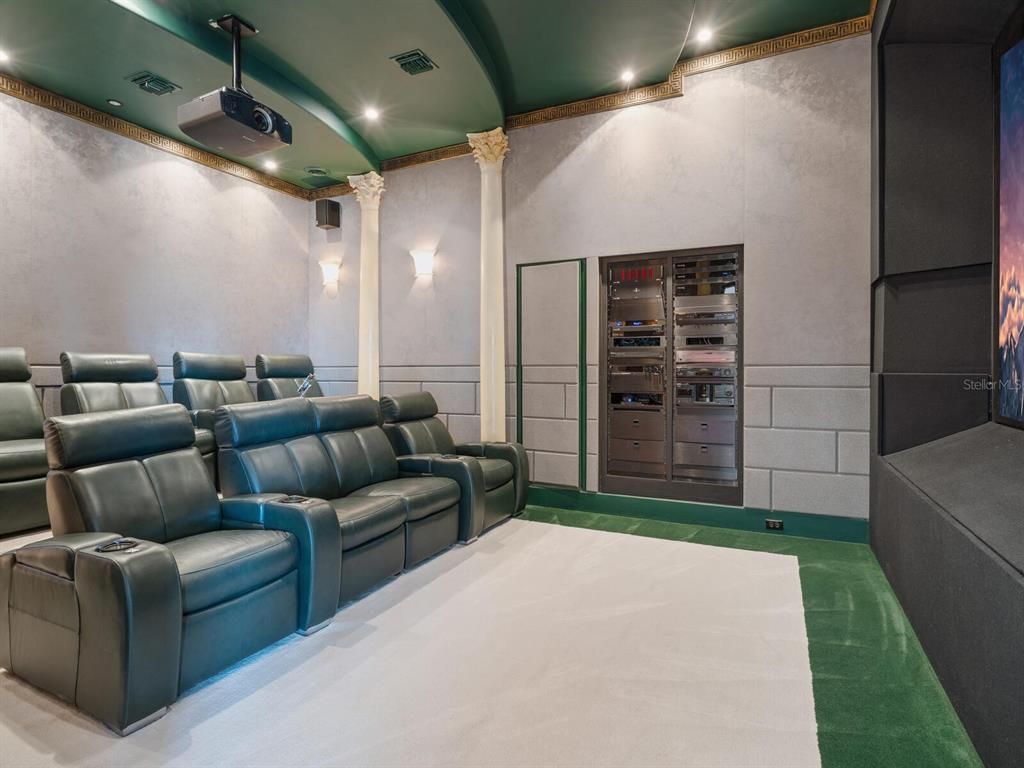 Home Theatre Room, Interior, Projection Screen, Recessed Lighting, Theatre Room
