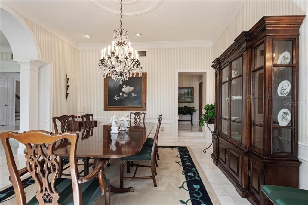 Chandelier, Dining room, Interior, Recessed Lighting