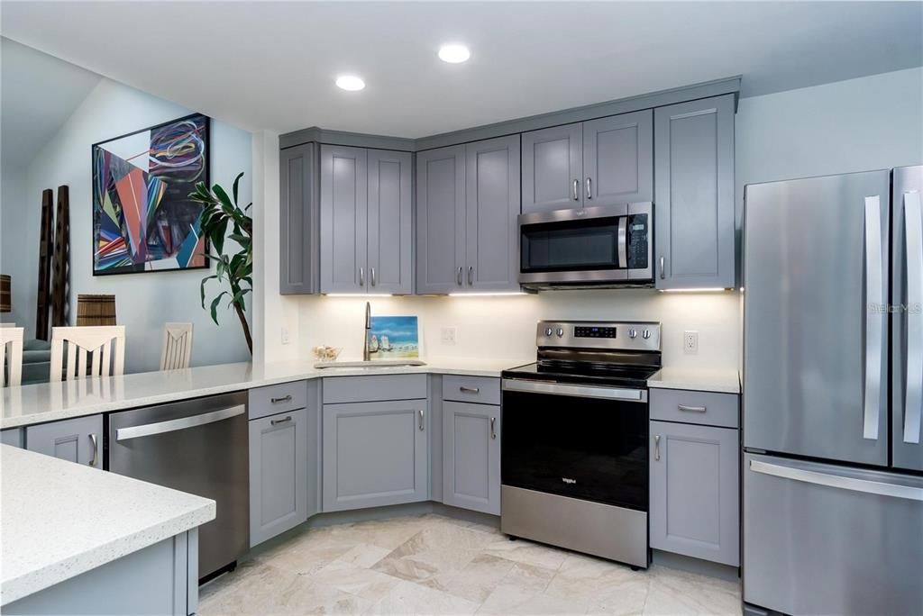 Interior, Kitchen, Recessed Lighting, Stainless Steel Appliances