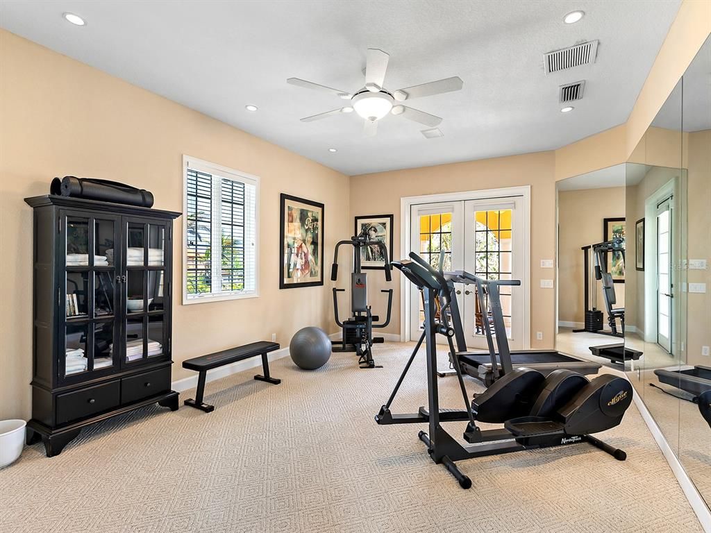 Fitness Equipment, Interior, Recessed Lighting
