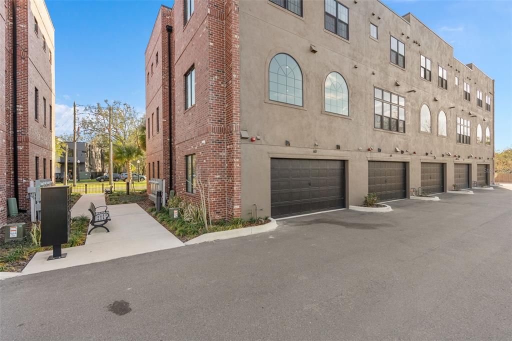 Attached, Exterior, Facade, Brick Facade, Condo Building