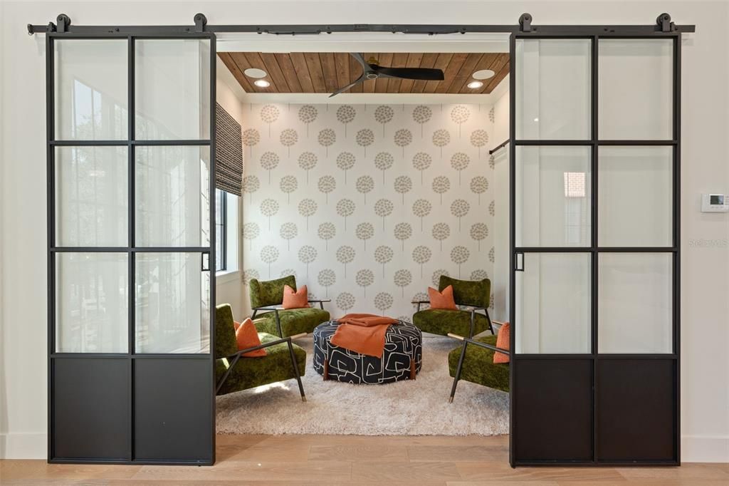 Interior, Recessed Lighting, Wooden Ceilings, Wood Texture Flooring
