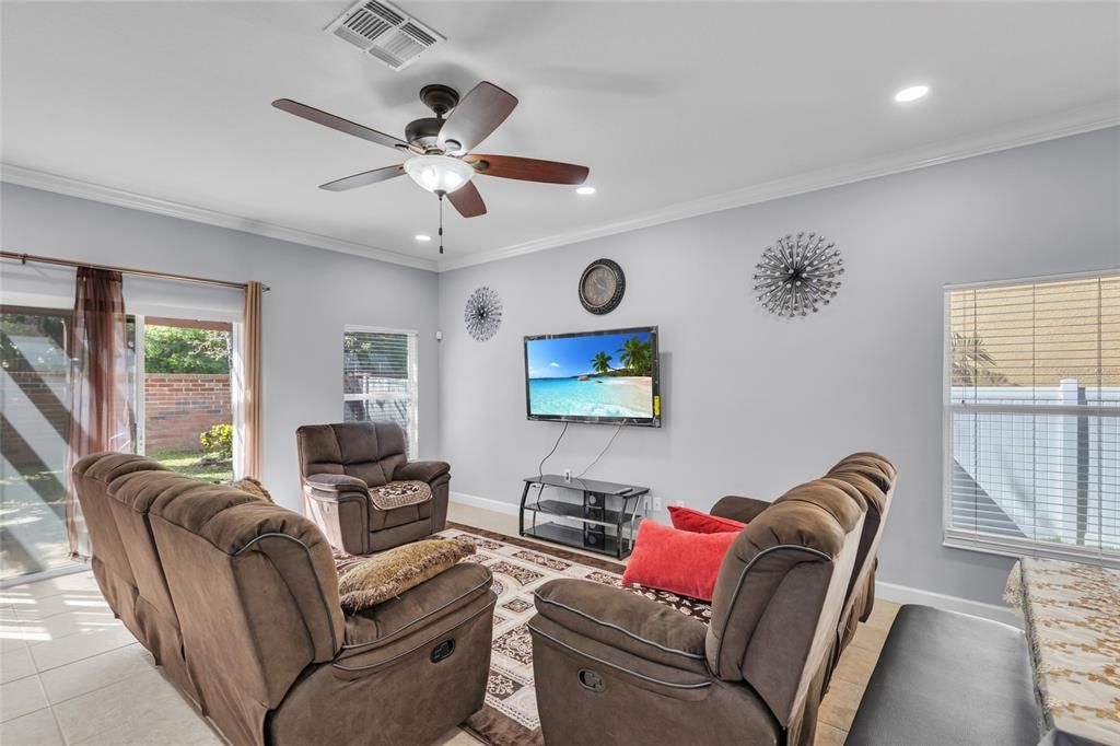 Interior, Living room, Recessed Lighting