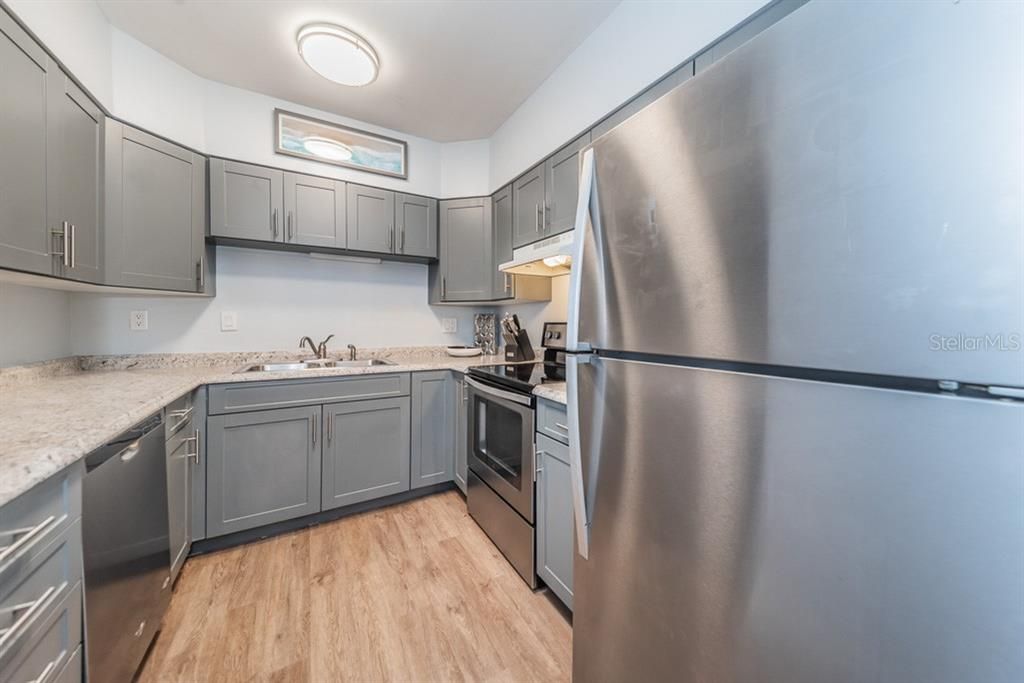 Interior, Kitchen, Wood Texture Flooring