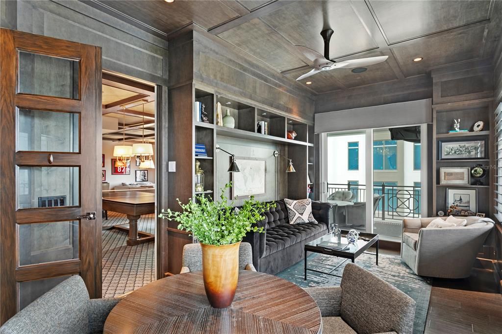 Interior, Living room, Pendant Lights, Recessed Lighting, Wooden Ceilings