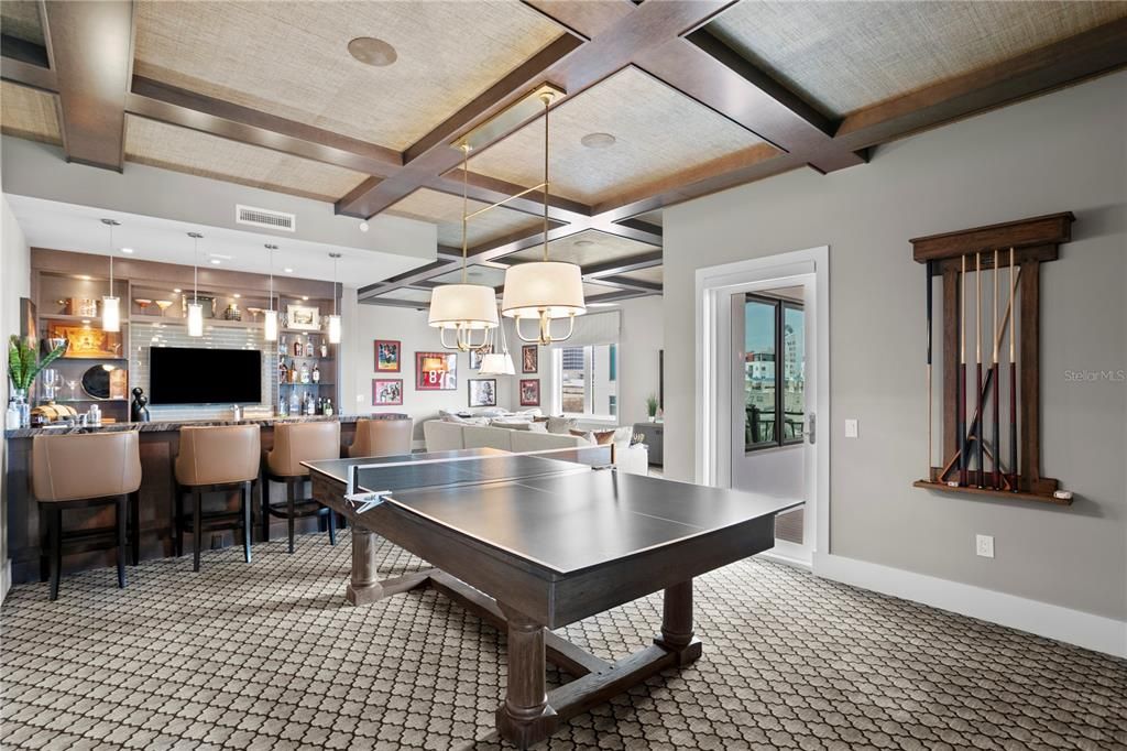 Game Room, Interior, Pendant Lights, Recessed Lighting