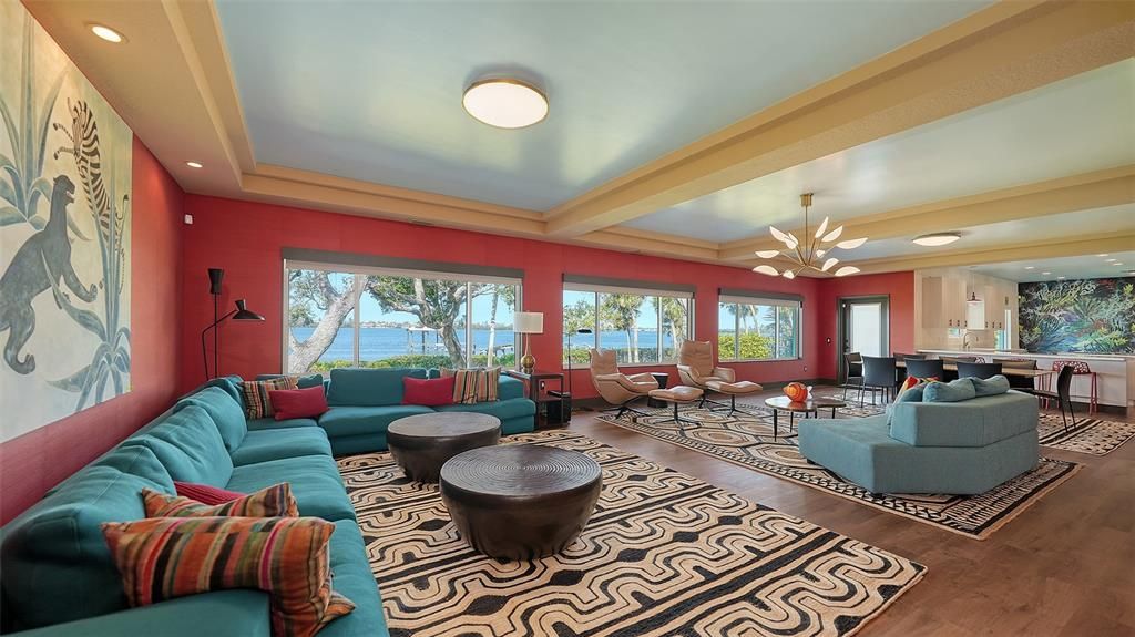 Dining room, Interior, Kitchen, Living room, Pendant Lights, Recessed Lighting, Wood Texture Flooring