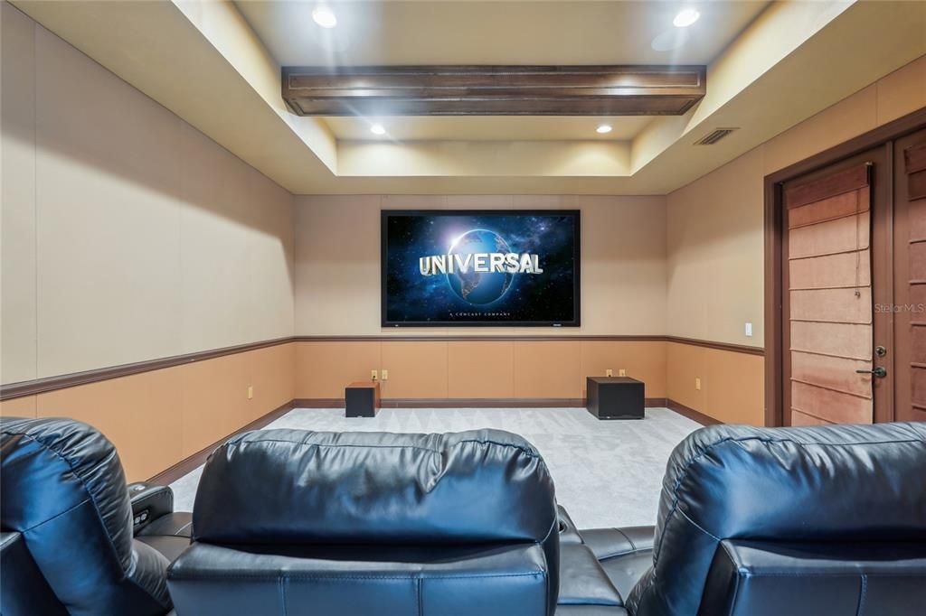 Home Theatre Room, Interior, Projection Screen, Recessed Lighting, Theatre Room