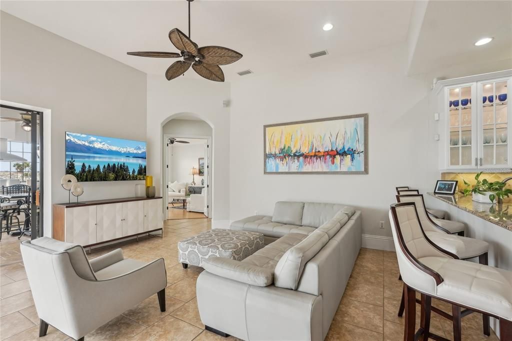 Interior, Living room, Recessed Lighting