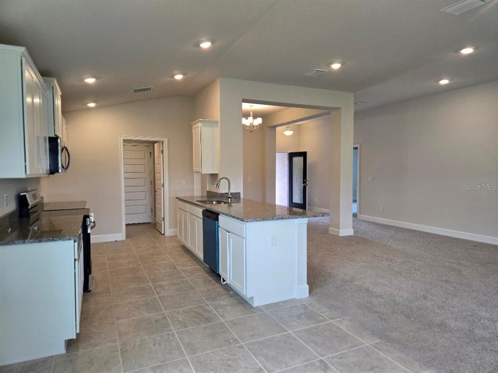 Chandelier, Interior, Kitchen, Recessed Lighting