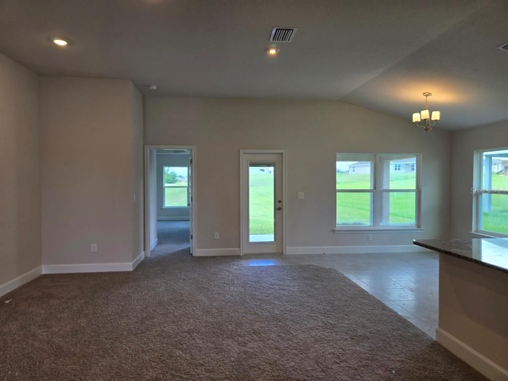 Chandelier, Empty room, Interior, Recessed Lighting