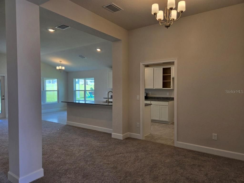Bathroom, Chandelier, Empty room, Interior, Recessed Lighting
