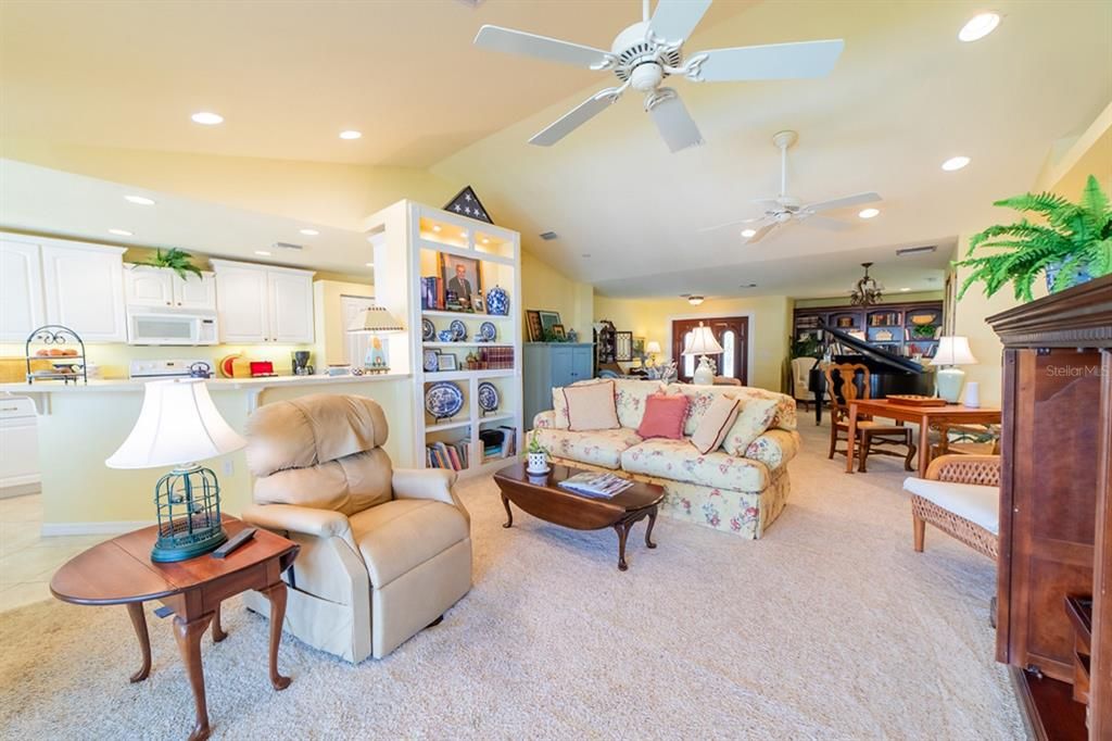 Dining room, Interior, Kitchen, Living room, Recessed Lighting