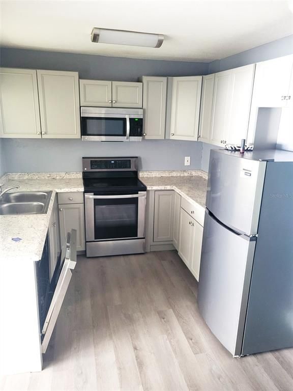 Interior, Kitchen, Wood Texture Flooring