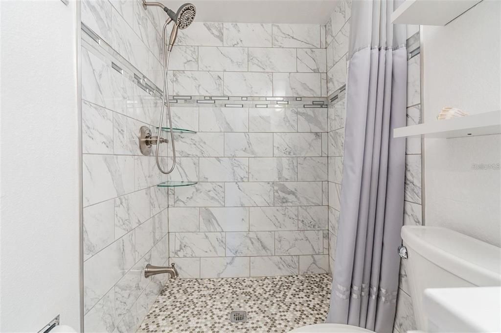 Bathroom, Glass Shower, Interior, Marble Walls
