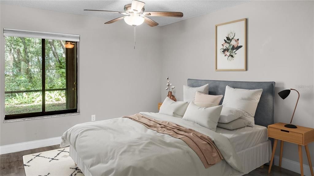 Bedroom, Interior, Wood Texture Flooring