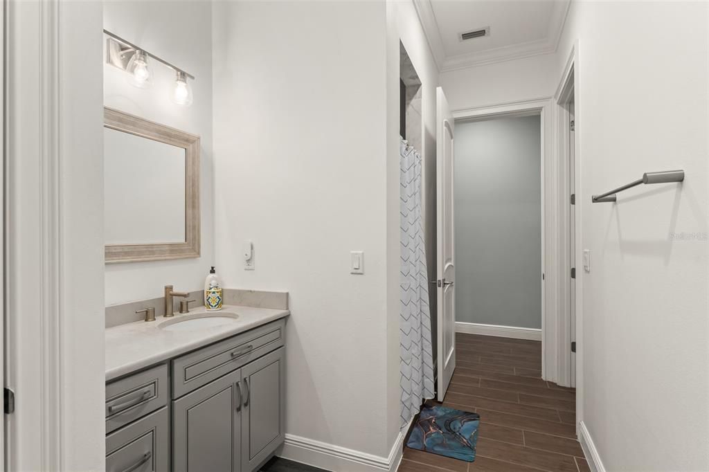 Bathroom, Interior, Wood Texture Flooring