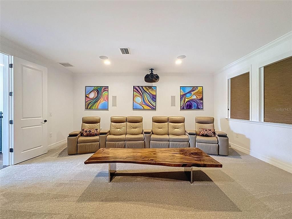 Home Theatre Room, Interior, Recessed Lighting, Theatre Room