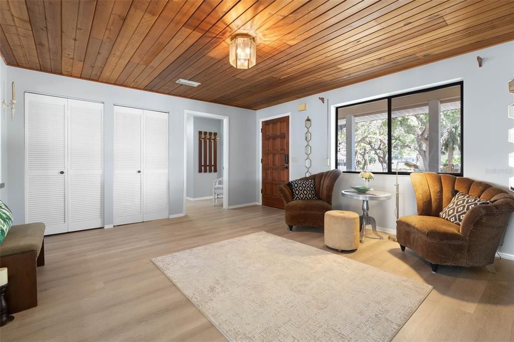 Interior, Living room, Wooden Ceilings, Wood Texture Flooring