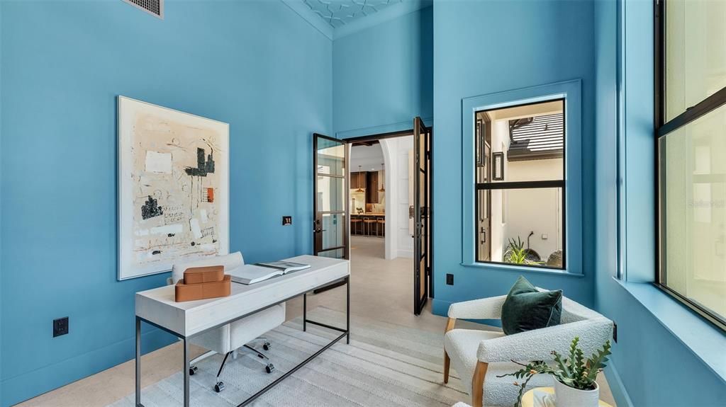 Home Office, Interior, Wood Texture Flooring