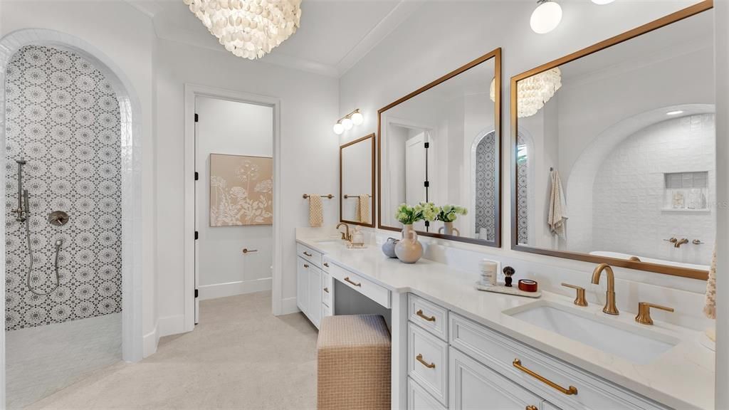 Bathroom, Chandelier, Dual Sink Vanities, Interior