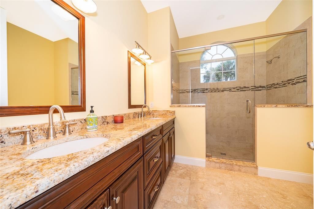 Bathroom, Dual Sink Vanities, Glass Shower, Interior