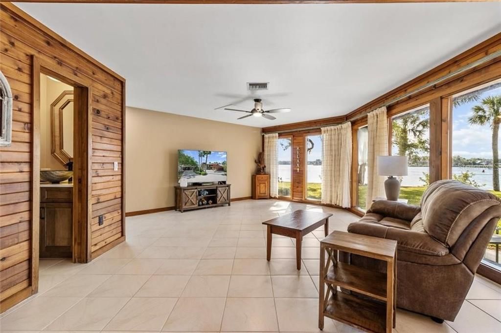 Interior, Living room, Water, Wooden Walls