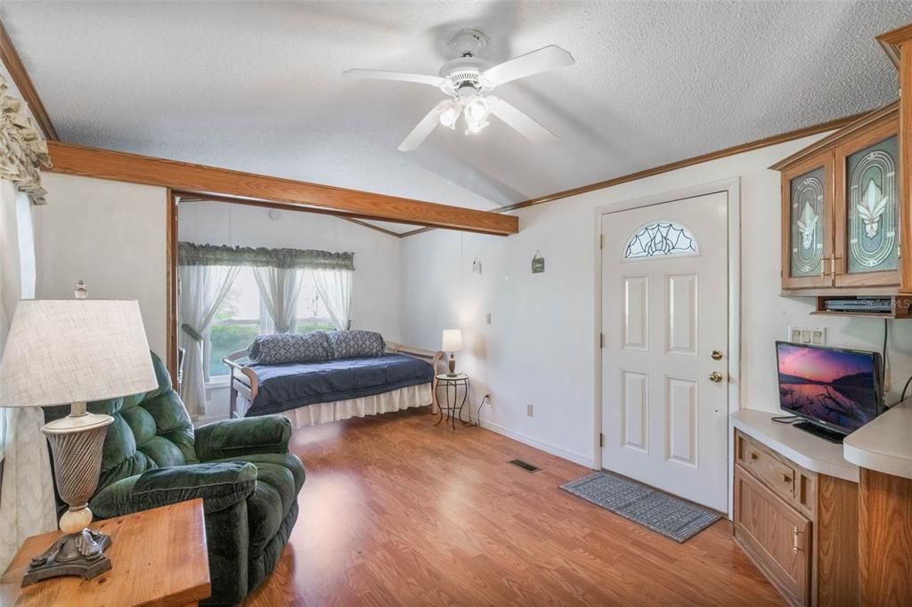 Bedroom, Interior, Wooden Beams, Wood Texture Flooring