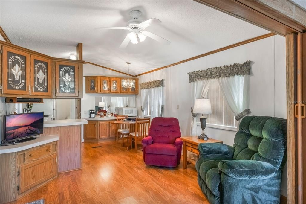Home Office, Interior, Pendant Lights, Wood Texture Flooring