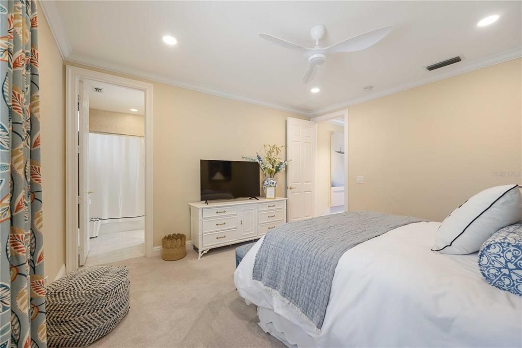 Bedroom, Interior, Recessed Lighting