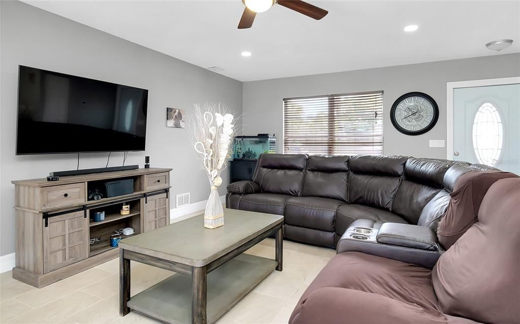 Interior, Living room, Recessed Lighting