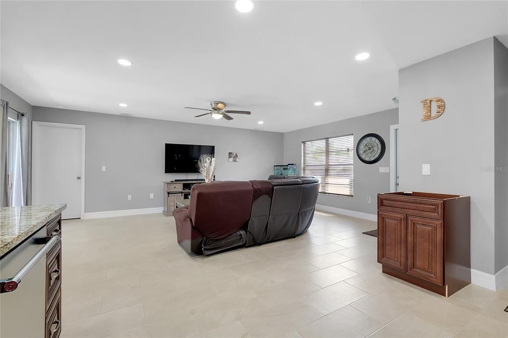 Interior, Living room, Recessed Lighting