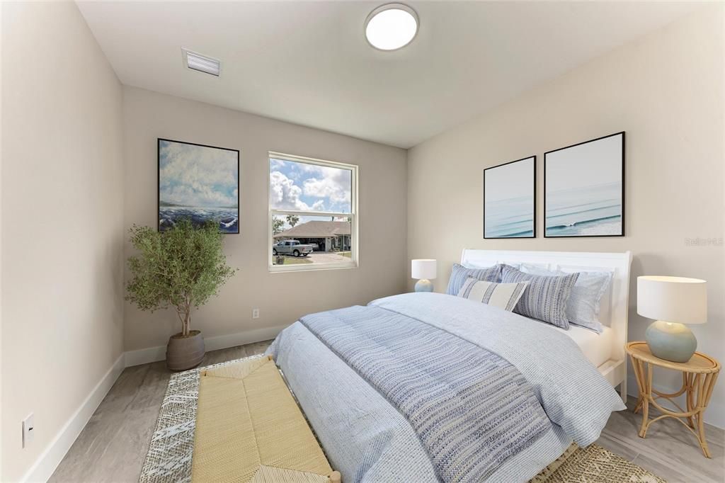 Bedroom, Interior, Wood Texture Flooring