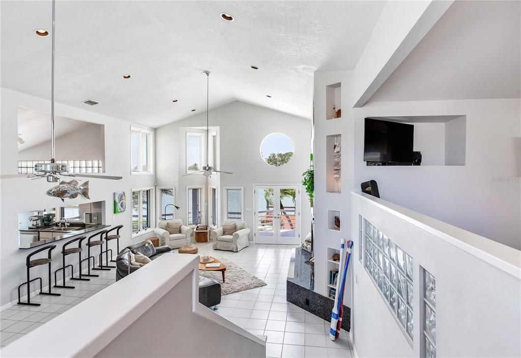 Fireplace, Interior, Living room, Pendant Lights, Recessed Lighting