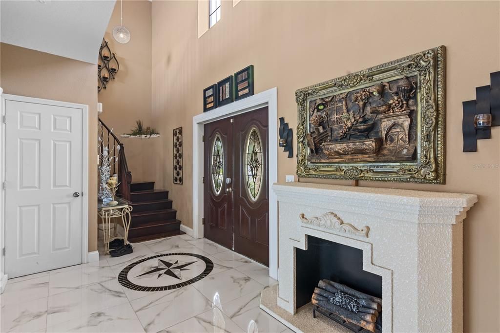 Fireplace, Interior, Marble