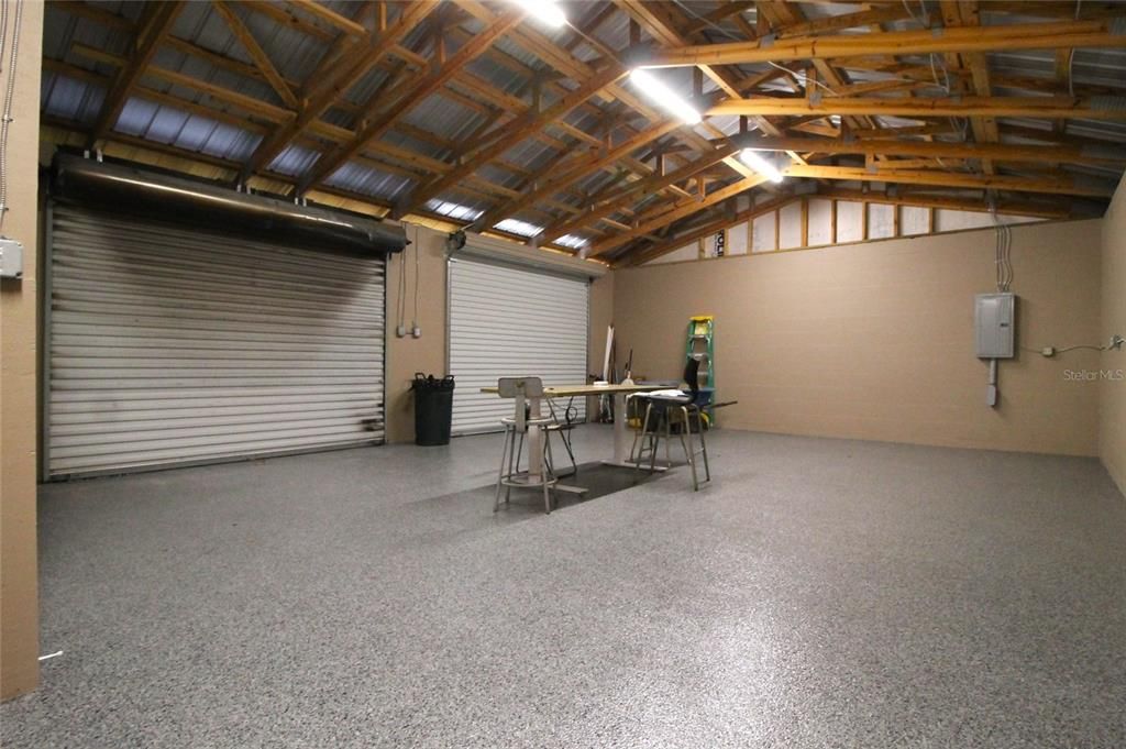Garage, Interior, Wooden Beams, Wooden Ceilings