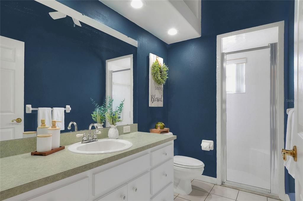 Bathroom, Interior, Recessed Lighting